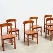 Ensemble de six chaises de salle à manger par Rainer Daumiller