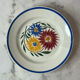 Flat plate with hand-painted floral decoration