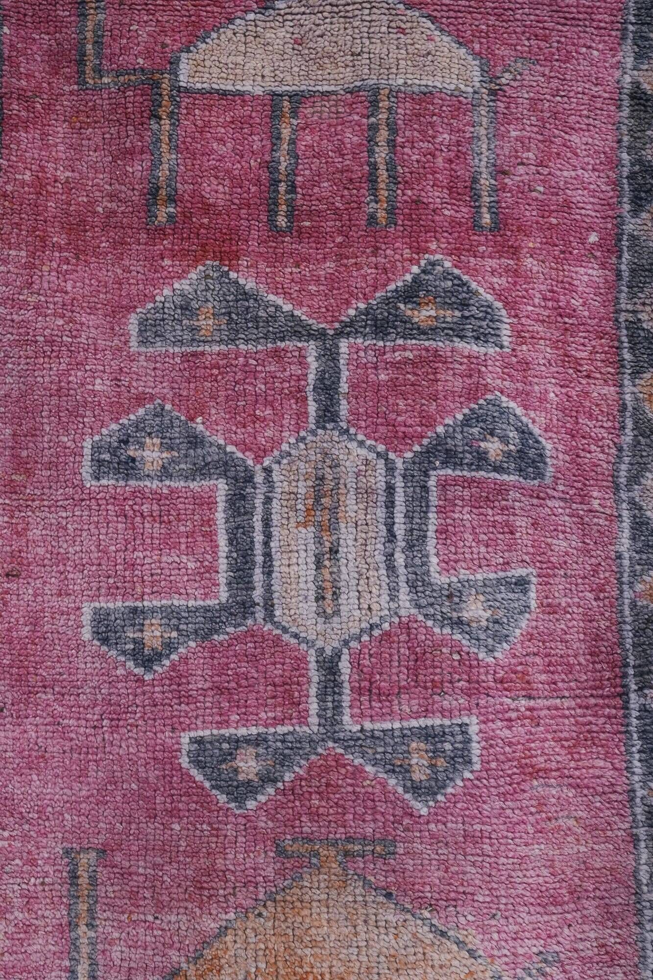 Vintage Turkish hallway rug 89x325 cm