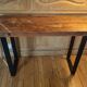 Console industrielle bois massif et acier noir