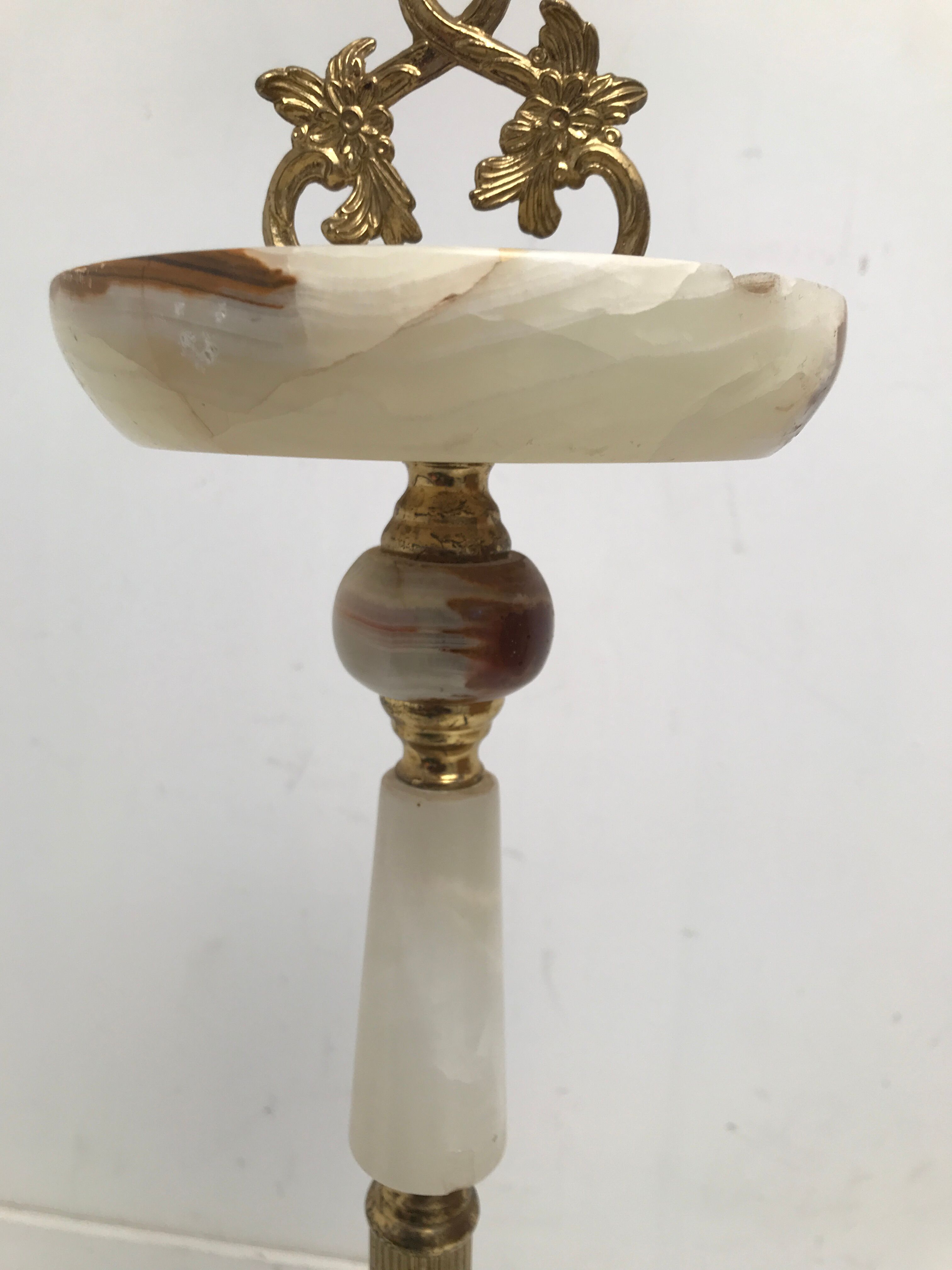 Marble and bronze ashtray