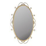 Miroir en métal doré conçu par Pier Luigi Colli, années 1950