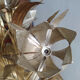 Golden metal flower lamp Hans Kogl 1970