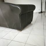 Crozatier 3-seater leather sofa