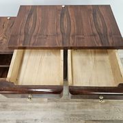 Art Deco dressing tables in walnut and light walnut