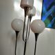Lampadaire chromé à 4 globes des années 70 dans le gout de Sciolari