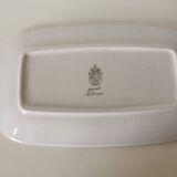 Lunéville rectangular dish/dish with green and yellow geometric pattern