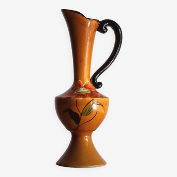 Vase à fleurs Poët-Laval modèle "Isabelle" en céramique orange