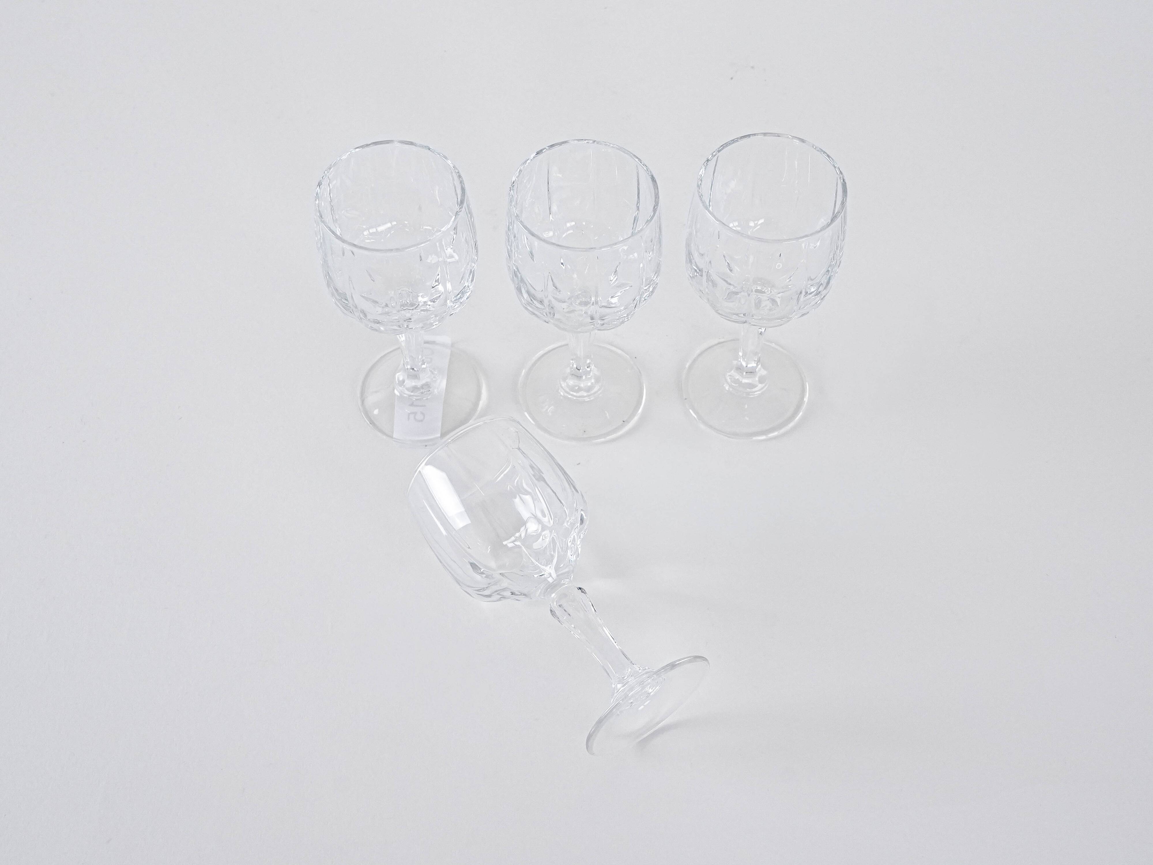Set of four glasses, Danish design, 1970s, manufactured in Denmark