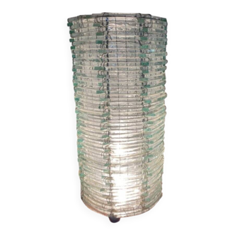 Table lamp made of glass mosaic