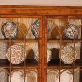 19th Century Mahogany and Burr Walnut Display Cabinet with Lighting