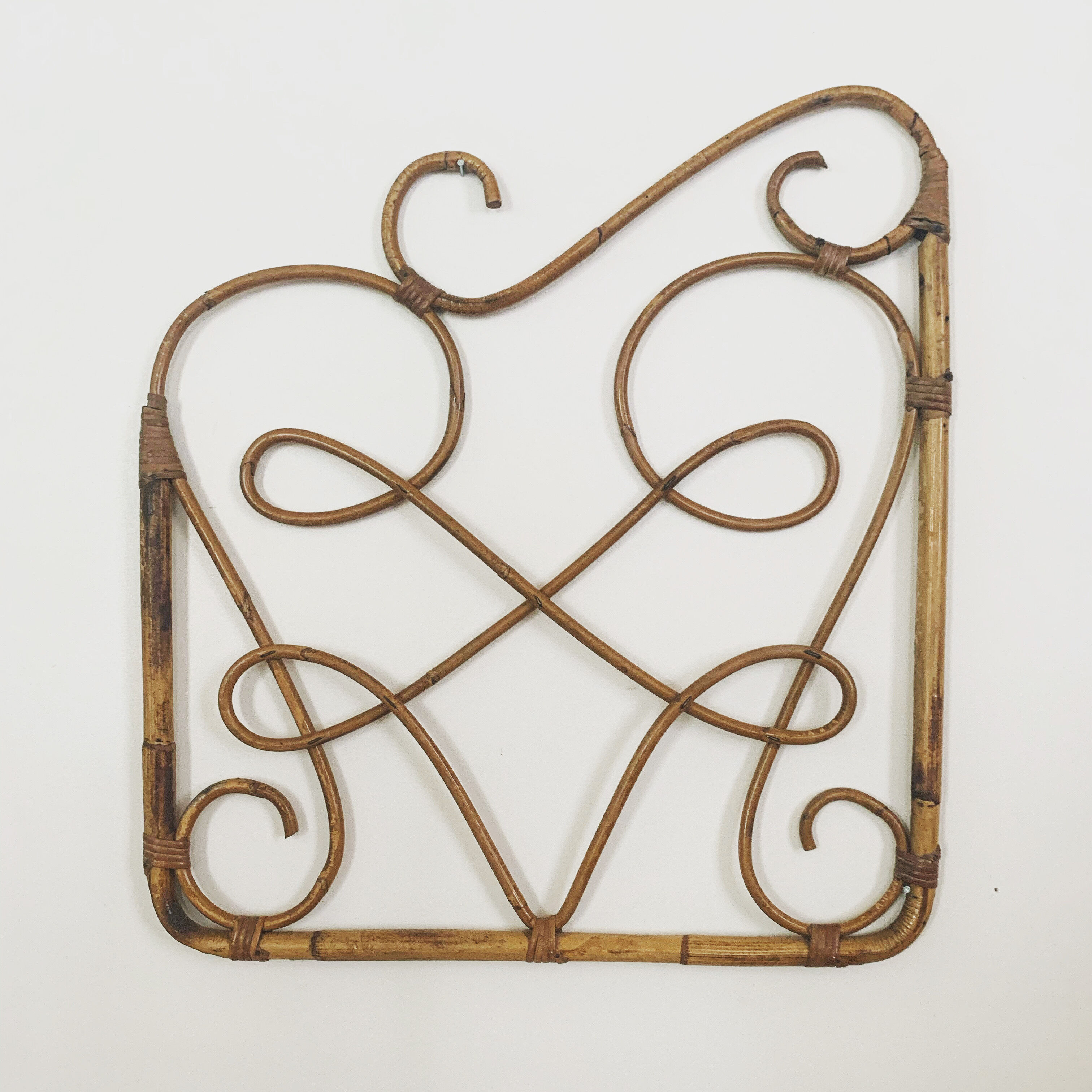 Vintage rattan headboard