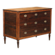 Antique Louis XVI commode in fir and walnut, Italy, 18th century.