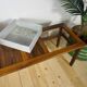 Mid-Century rosewood bench with plant stand – Scandinavian design