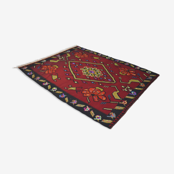 Anatolian handmade kilim rug 285 cm x 218 cm