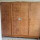 1940s burl wood wardrobe