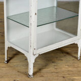 Iron and glass medical display cabinet 1930s