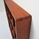 Two wall shelves with vintage solid wood compartments 80s