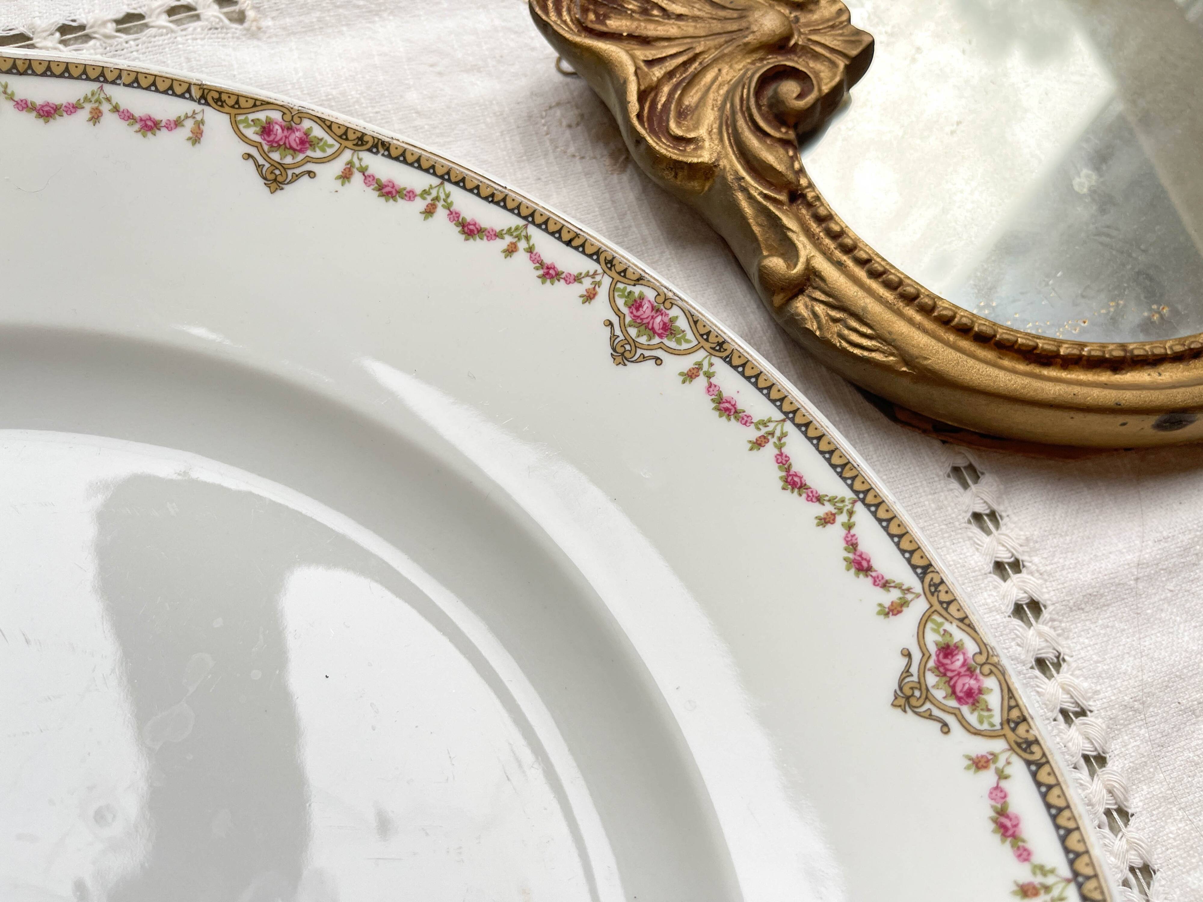 Vintage LIMOGES porcelain dish F LEGRAND & cie made in France