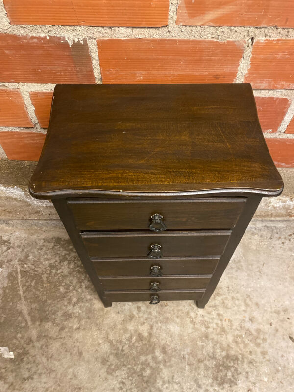 Commode, chiffonnier 5 tiroirs ancien en bois
