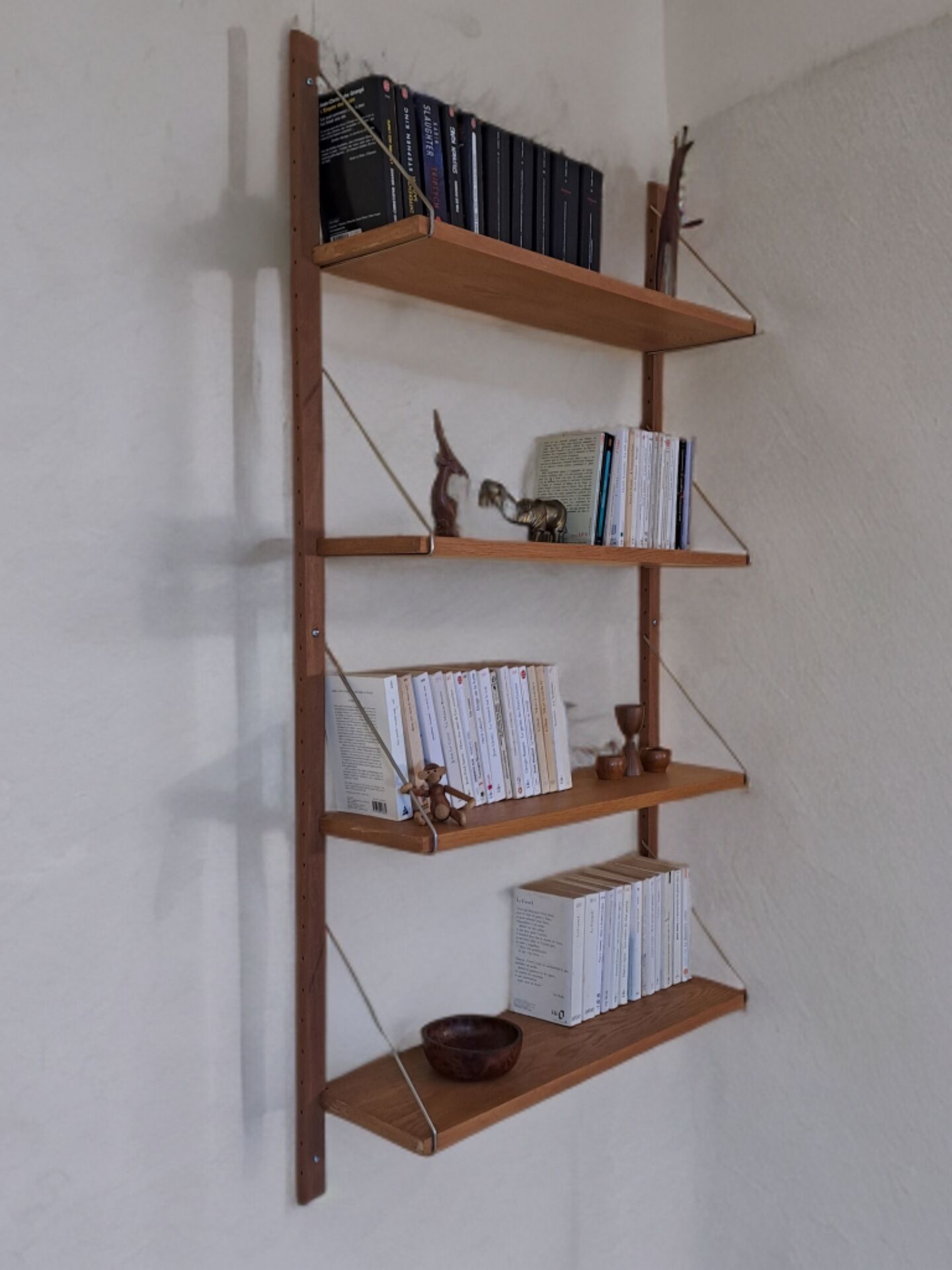 Wall unit 4 shelves, Vintage Scandinavian 1960s