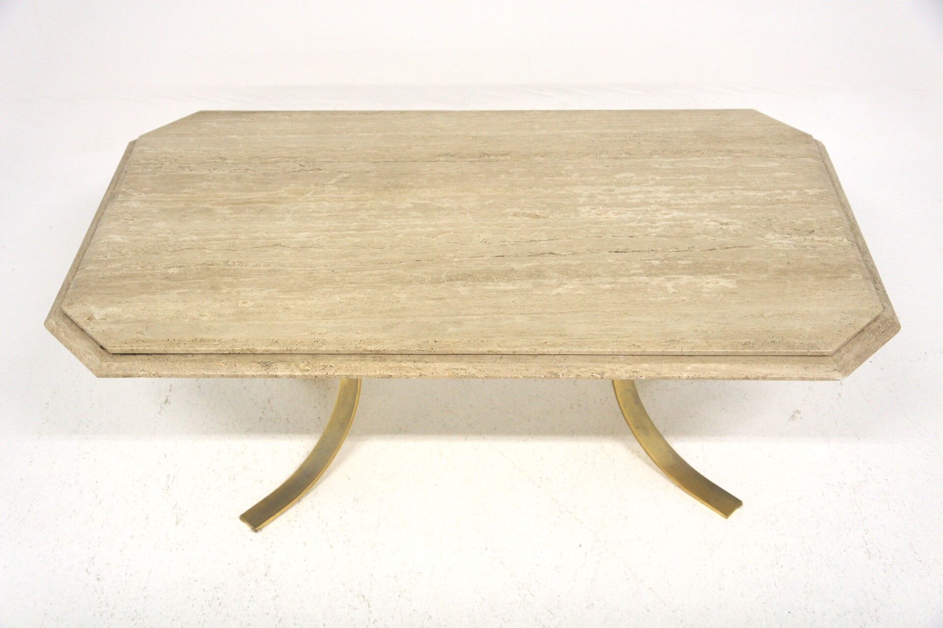 Travertine coffee table, Italy, 1980