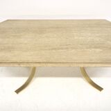 Travertine coffee table, Italy, 1980