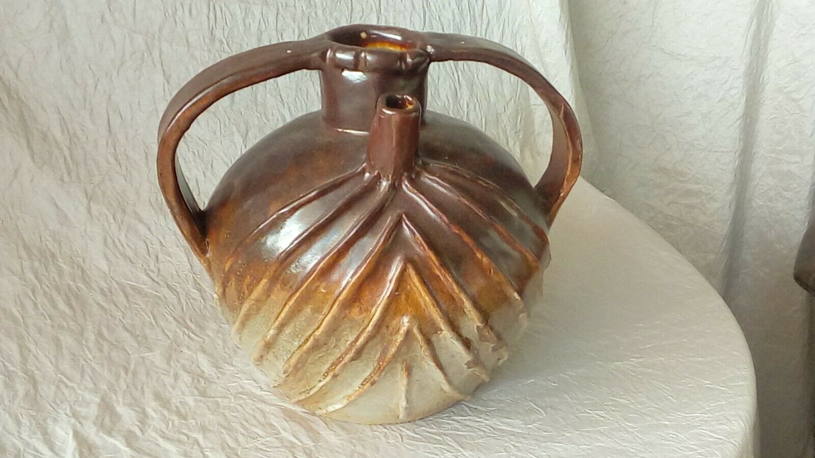 Jar buire in terracotta varnished auvergne late 19th