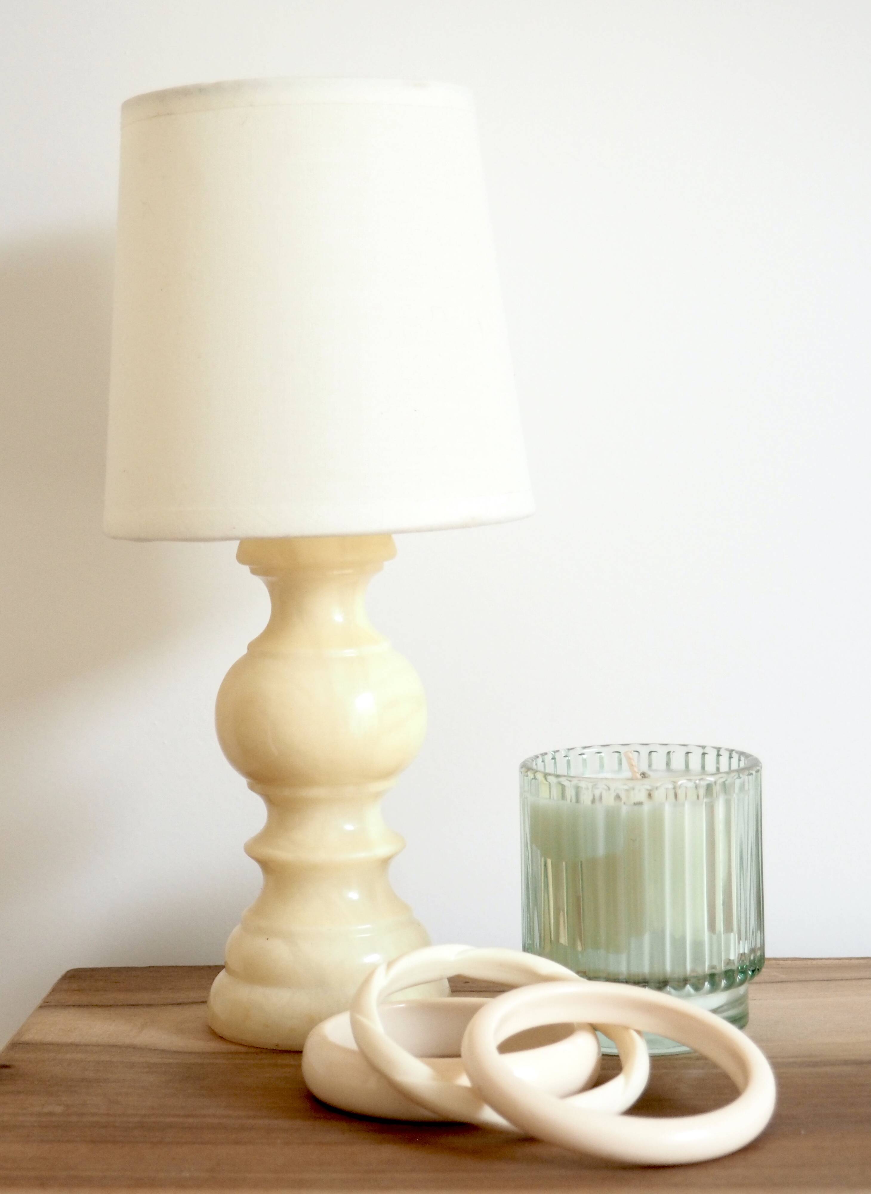 Alabaster bedside lamp