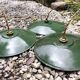 3 enamelled sheet metal suspensions