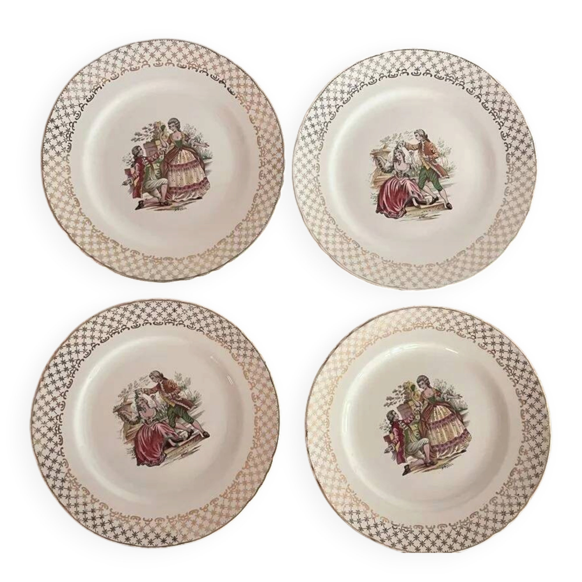 Vintage dessert plates "Marquise"