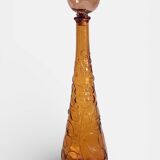 Empoli Amber Glass Decanter Set by Wayne Husted, Handmade in Italy