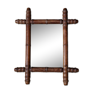 Miroir en bois façon - bambou
