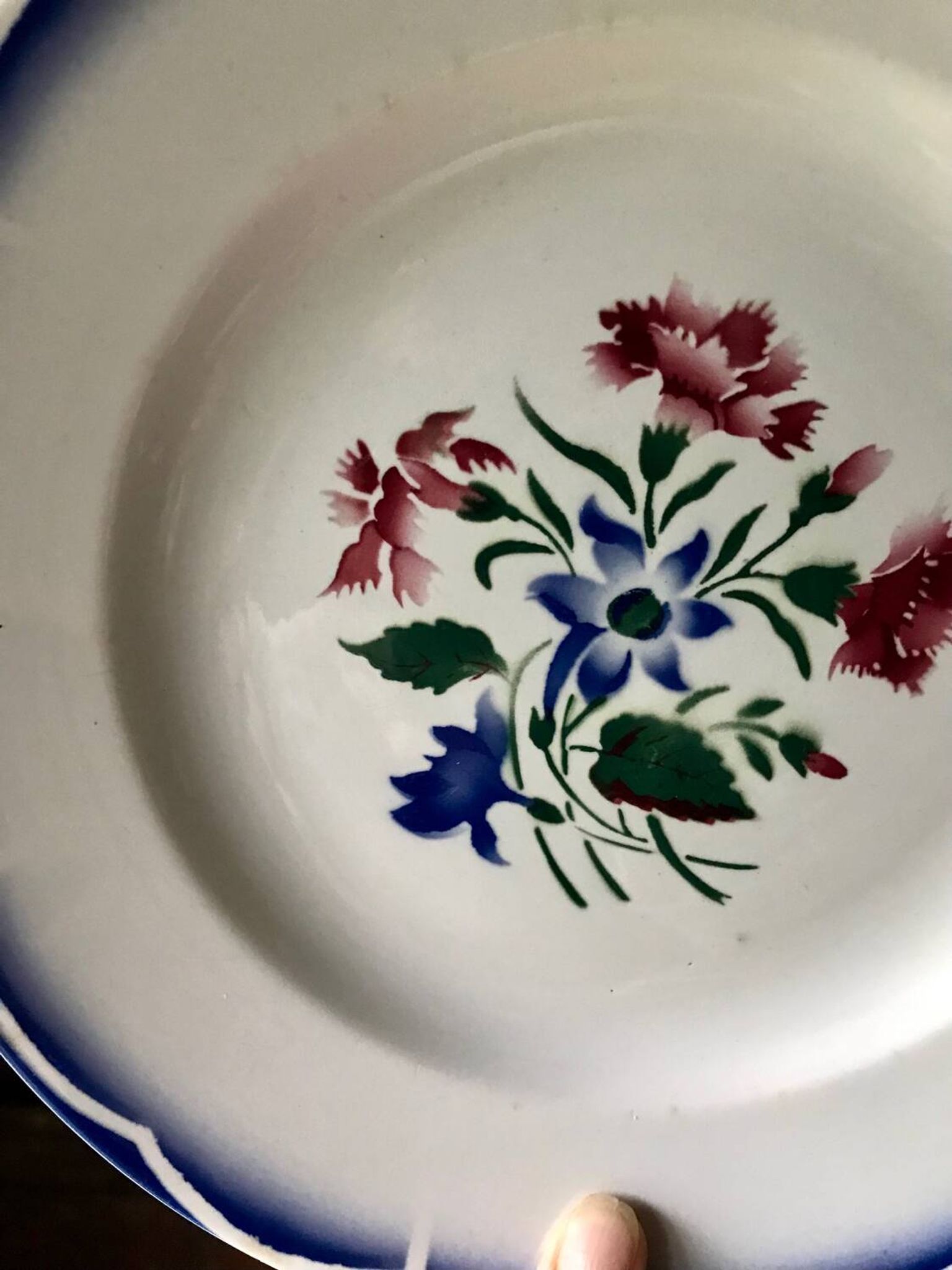 Round serving dish Digoin Sarreguemines model Elorn
