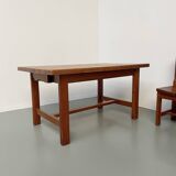 Set of table and 4 chairs, 60s mountain furniture