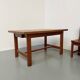 Dining table and 4 chairs, mountain furniture from the 1960s.