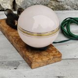Art Deco Marble Swan Lamp