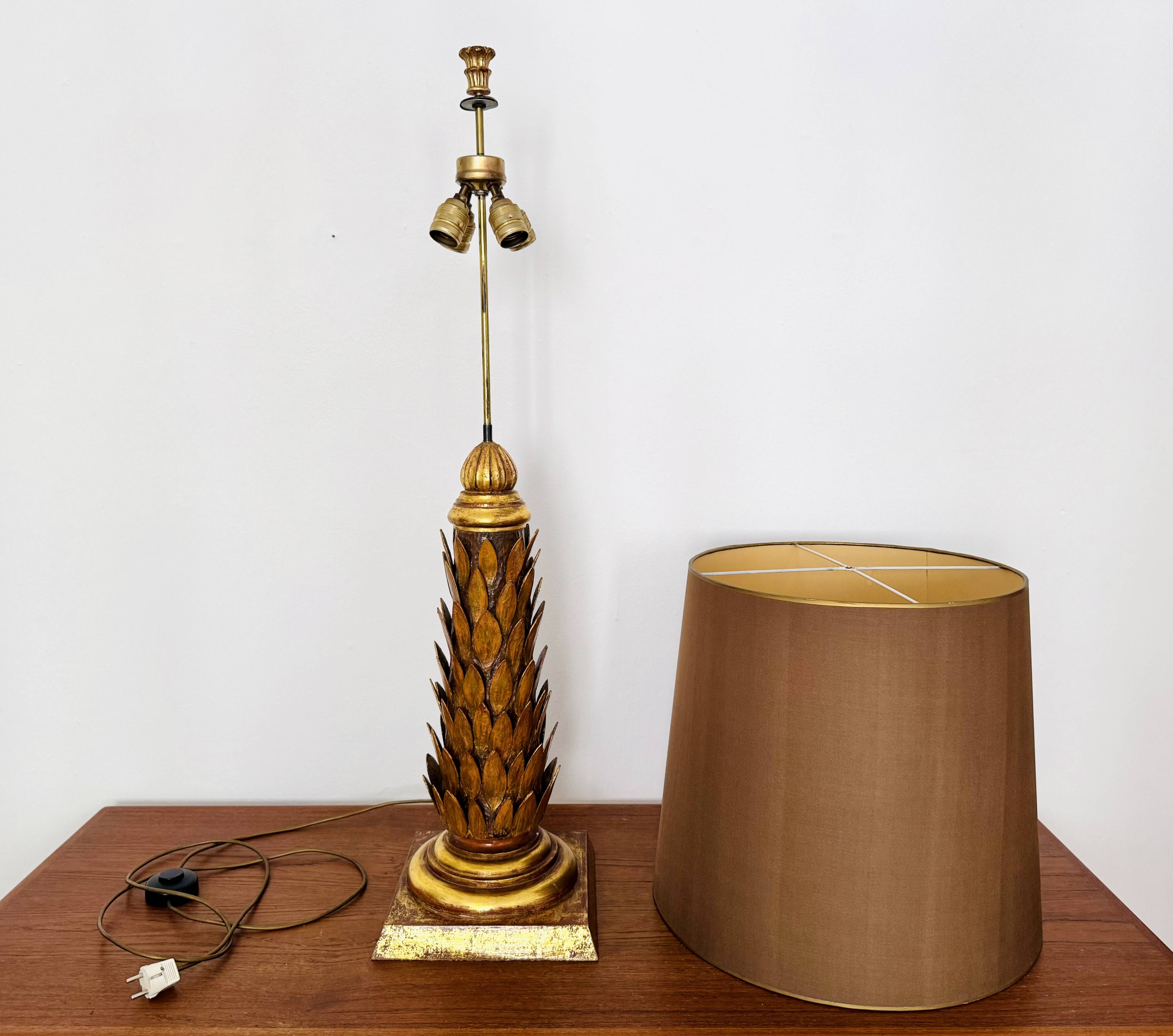 XXL Gilded Italian Hollywood Regency Table Lamp