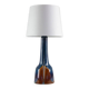 Danish Modern Blue and Brown Ceramic Table Lamp by E. Johansen for Søholm, 1960s