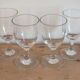 4 antique glasses in port or alcohol decorated with arabesques