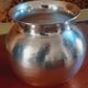 Vase boule style Art Déco en argent massif martelé