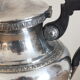 Coffee service 3 pieces old empire style in silver metal