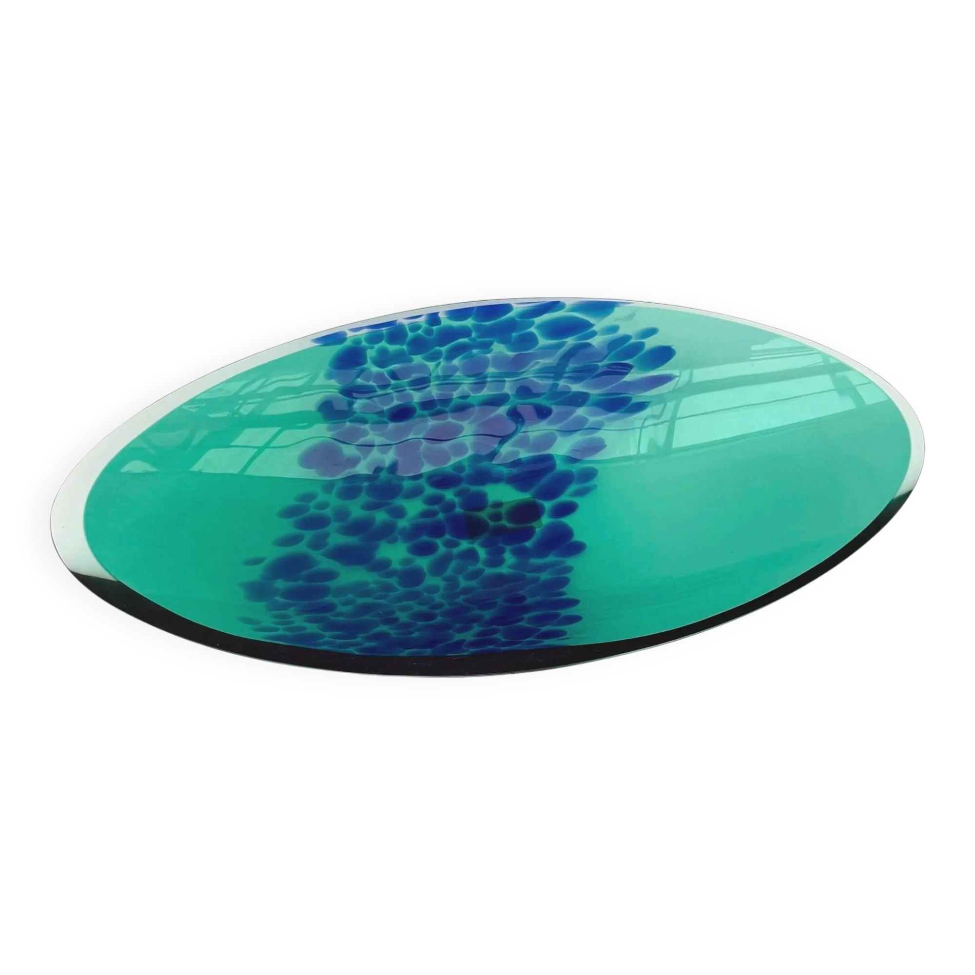 Polverini glass catchall, Italy 1990
