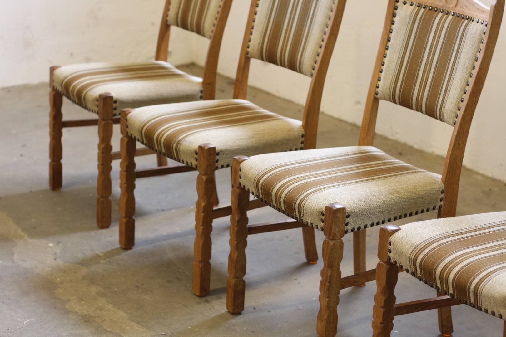 Vintage 1960s Danish Oak Dining Chairs style of Henning Kjærnulf, Denmark