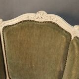 Pair of louis xv style basket armchairs