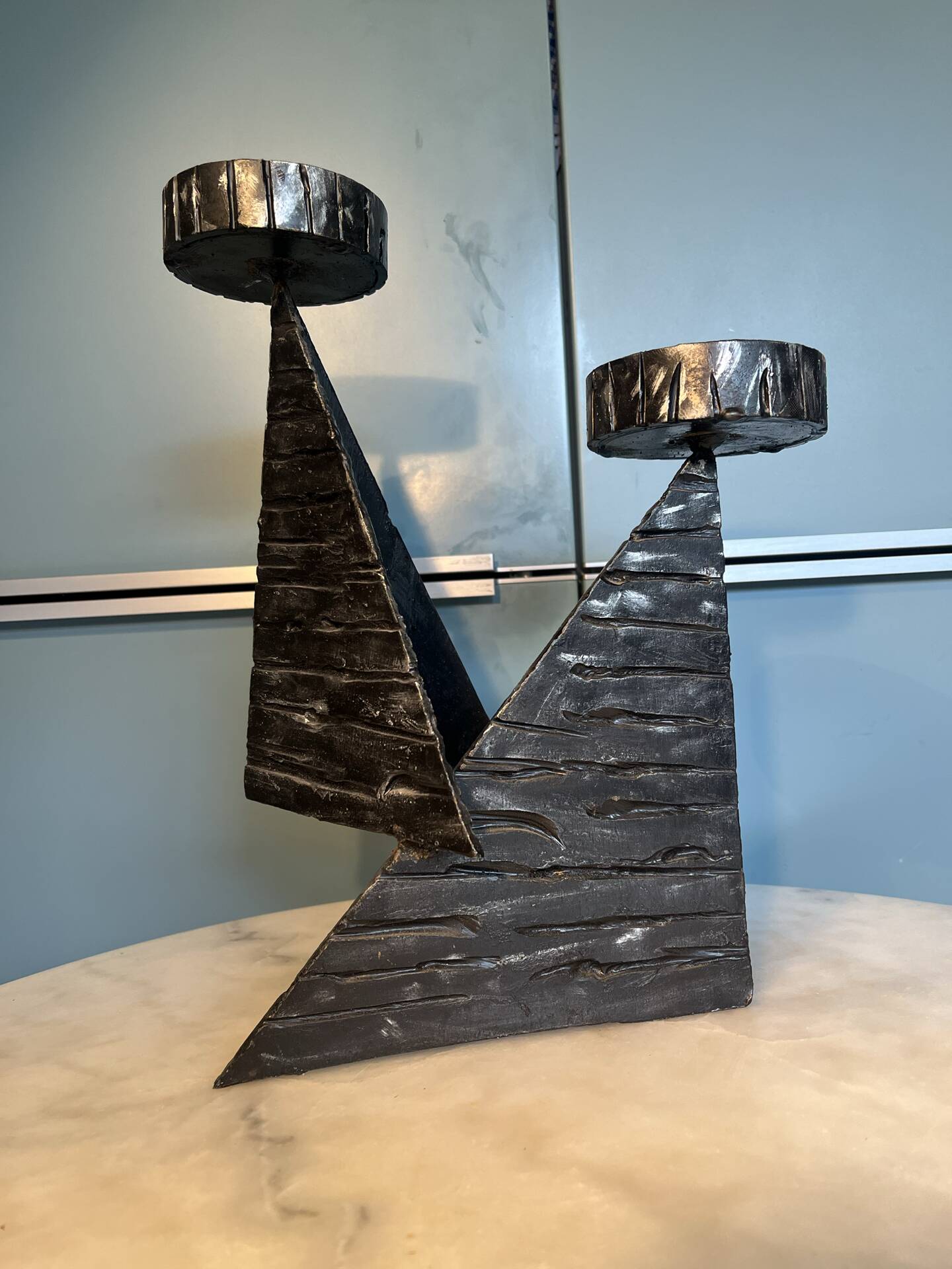 Bougeoir brutaliste 2 feux