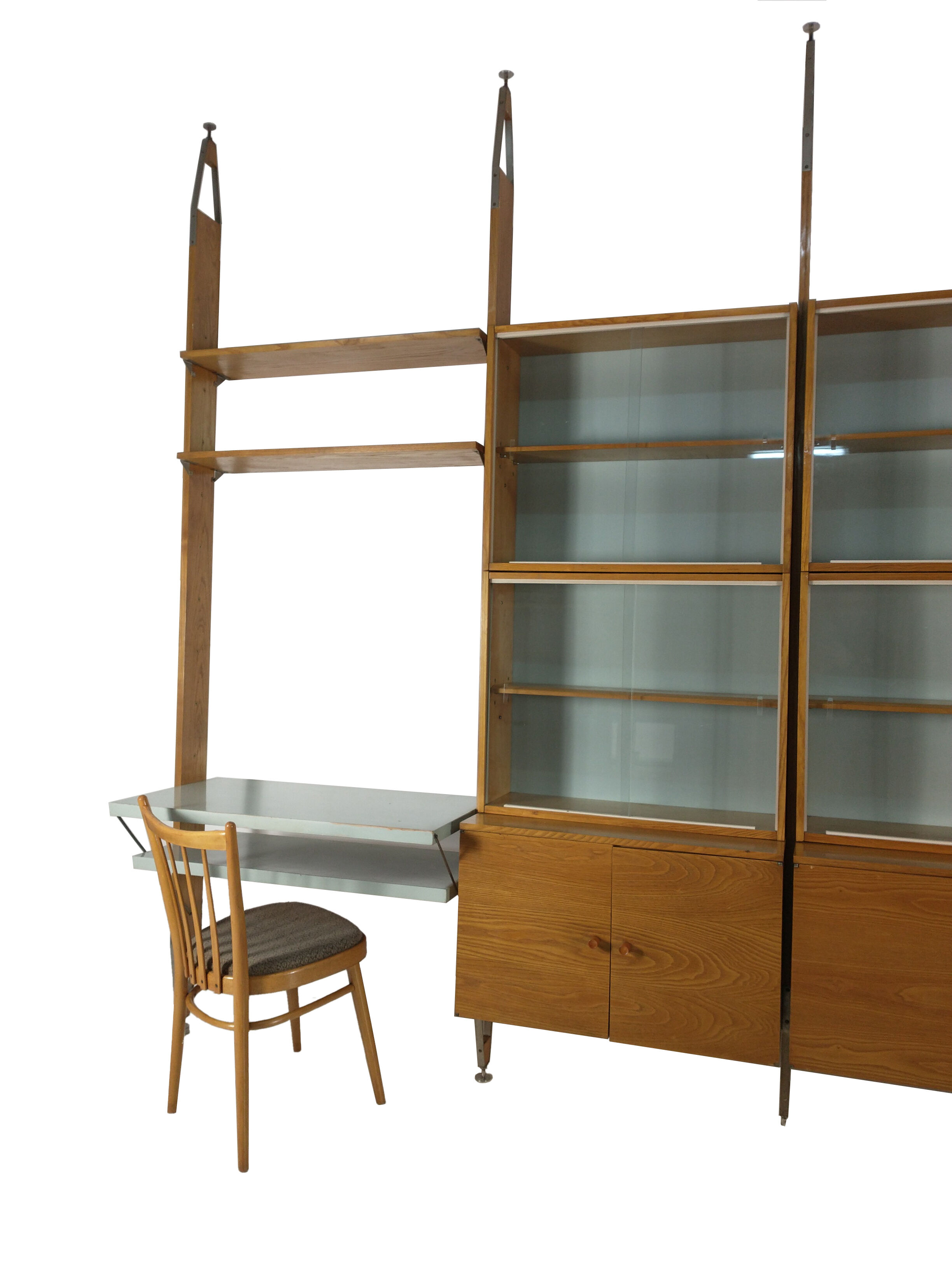 Unité murale modulaire vintage par Jitona, années 1960, ensemble de 6