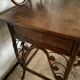 Vintage rattan dressing table with mirror and stool 1970