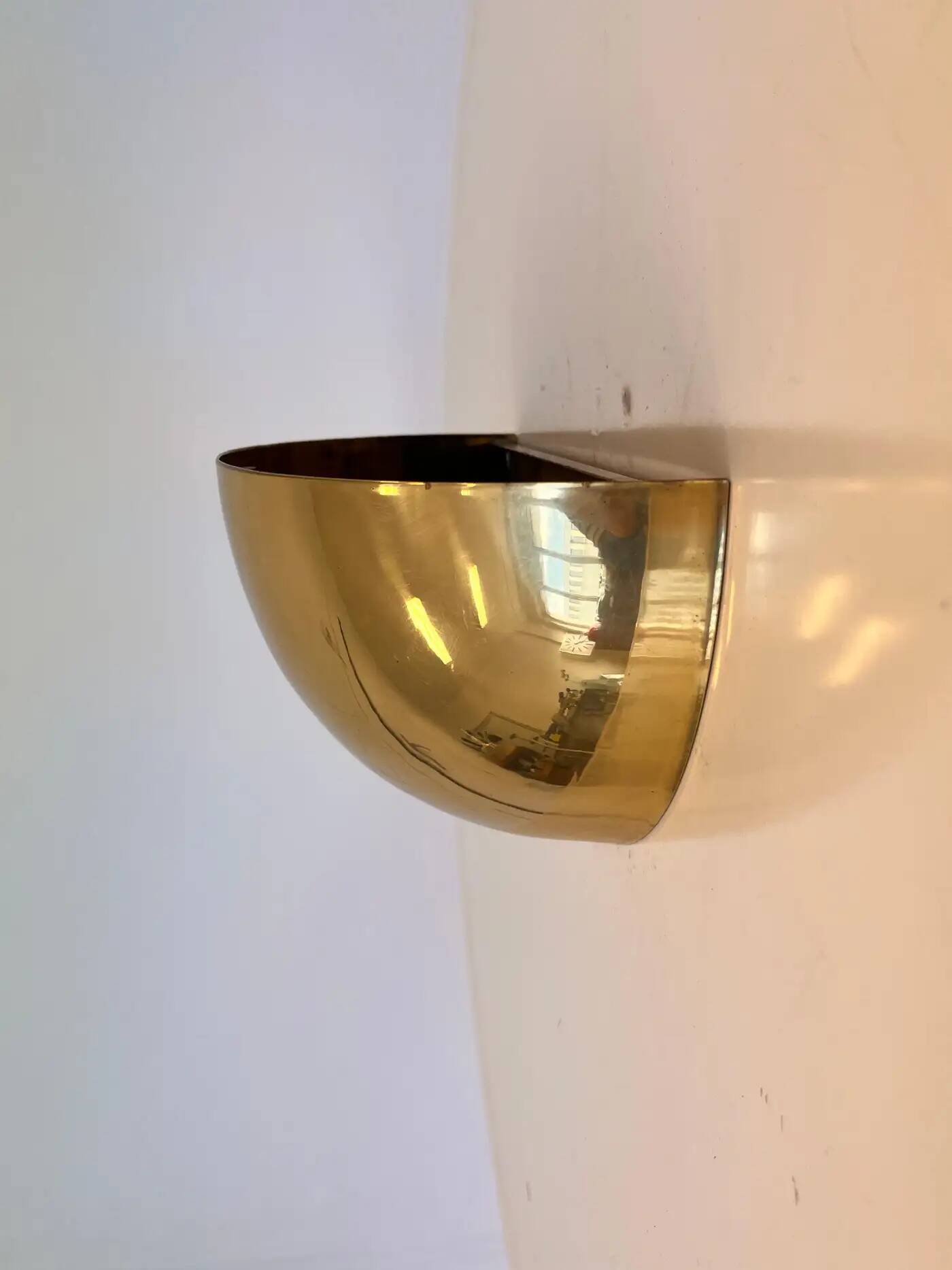 Set of four design midcentury wall brass lamps - Czechoslovakia, 1980s