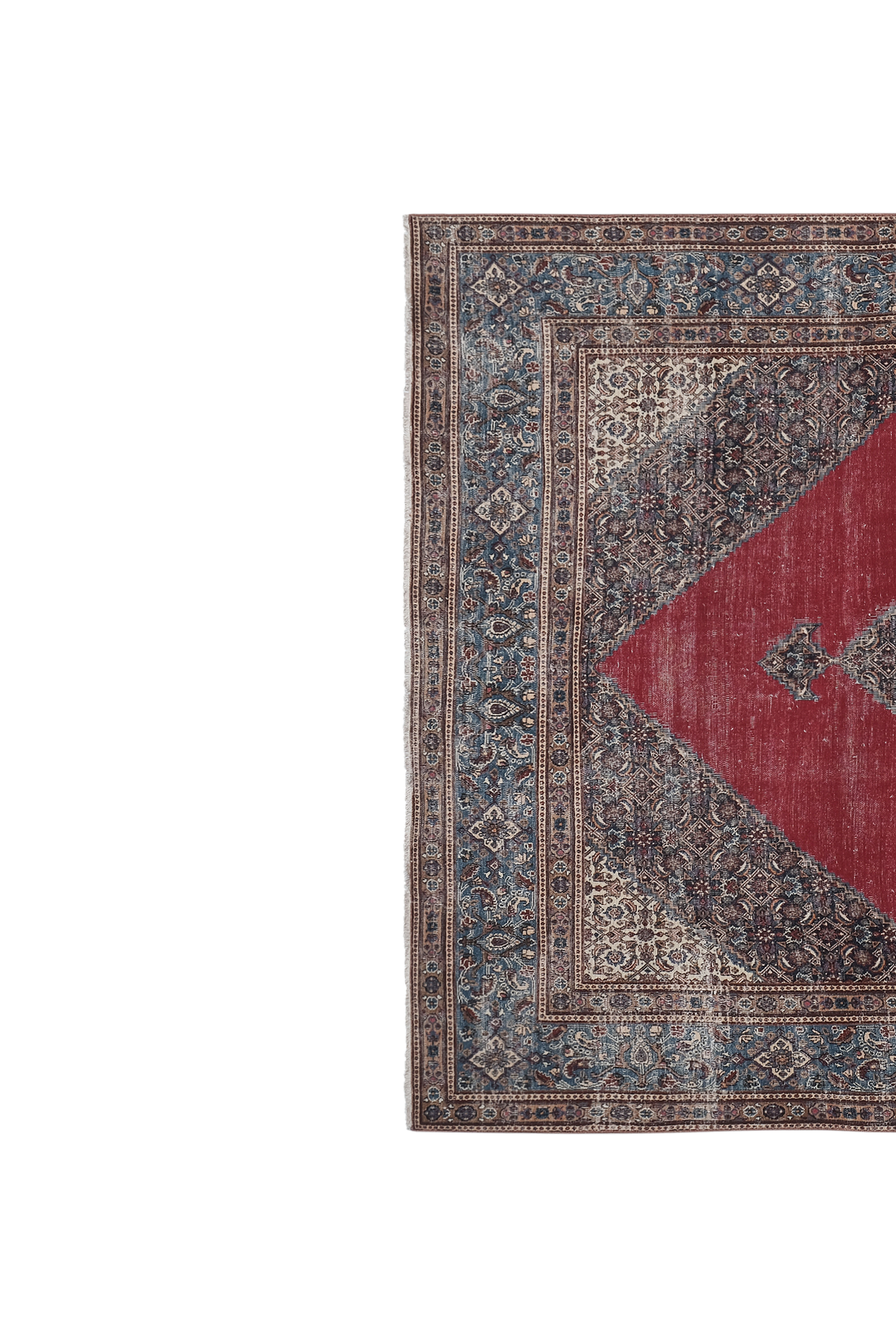 Vintage Turkish rug from Oushak, handwoven 215x323 cm
